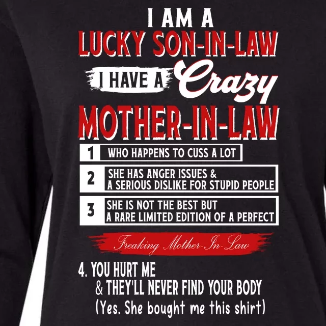 Like Soninlaw Crazy Motherinlaw Womens Cotton Relaxed Long Sleeve T-Shirt