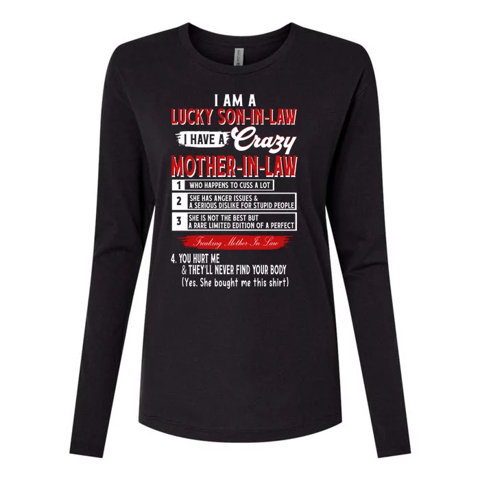 Like Soninlaw Crazy Motherinlaw Womens Cotton Relaxed Long Sleeve T-Shirt