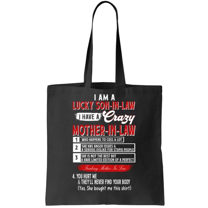 Like Soninlaw Crazy Motherinlaw Tote Bag