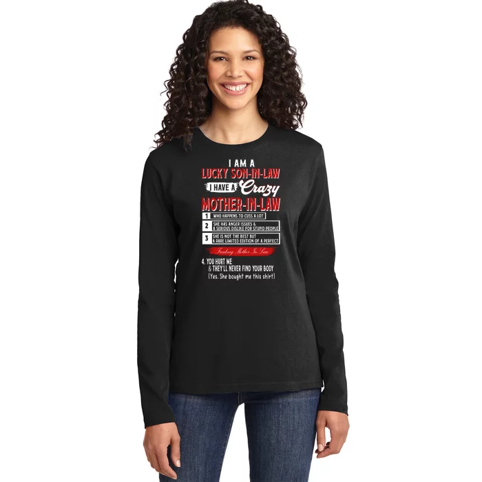 Like Soninlaw Crazy Motherinlaw Ladies Long Sleeve Shirt