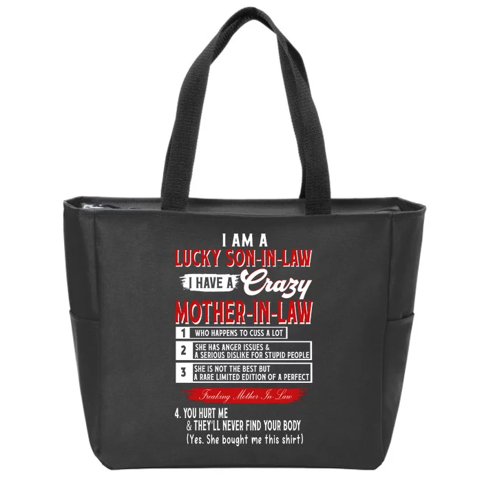 Like Soninlaw Crazy Motherinlaw Zip Tote Bag