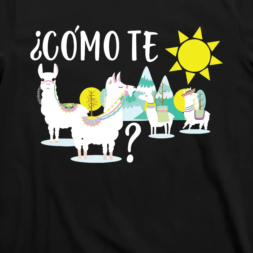 Llama Shirts Como Te LLamas Funny Spanish Teacher Gift T-Shirt