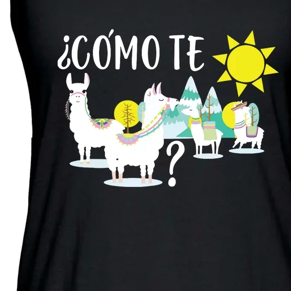 Llama Shirts Como Te LLamas Funny Spanish Teacher Gift Ladies Essential Flowy Tank