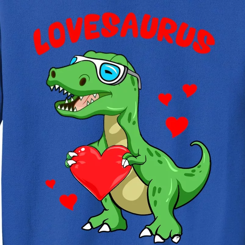 Love Saurus Cute Dinosaur Heart Valentine Gift Tall Sweatshirt