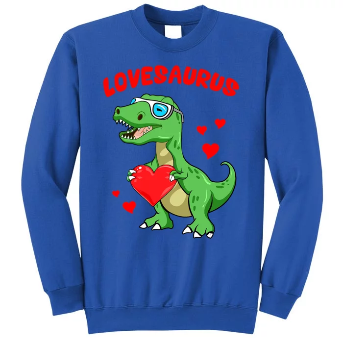 Love Saurus Cute Dinosaur Heart Valentine Gift Tall Sweatshirt