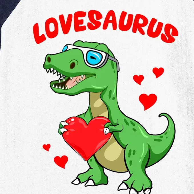 Love Saurus Cute Dinosaur Heart Valentine Gift Baseball Sleeve Shirt