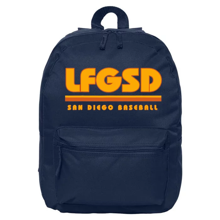 LFGSD San Diego Baseball 16 in Basic Backpack