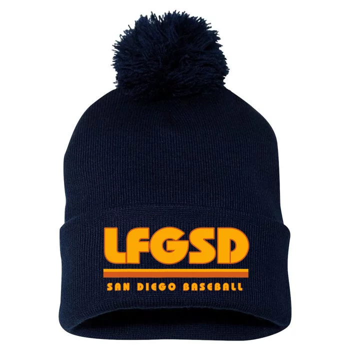 LFGSD San Diego Baseball Pom Pom 12in Knit Beanie