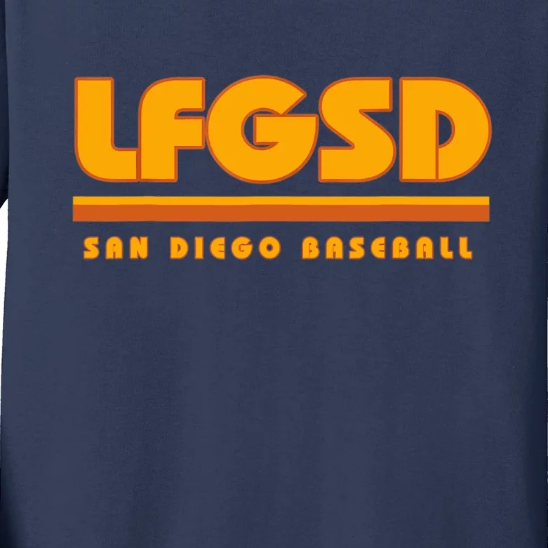 LFGSD San Diego Baseball Kids Long Sleeve Shirt