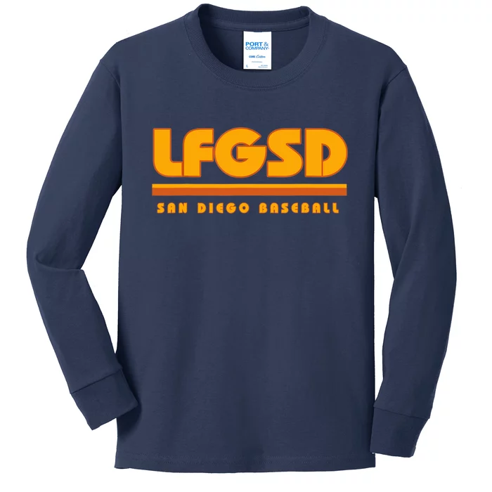 LFGSD San Diego Baseball Kids Long Sleeve Shirt