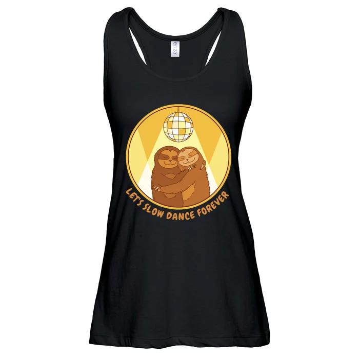 Let's Slow Dance Forever Funny Sloth Ladies Essential Flowy Tank