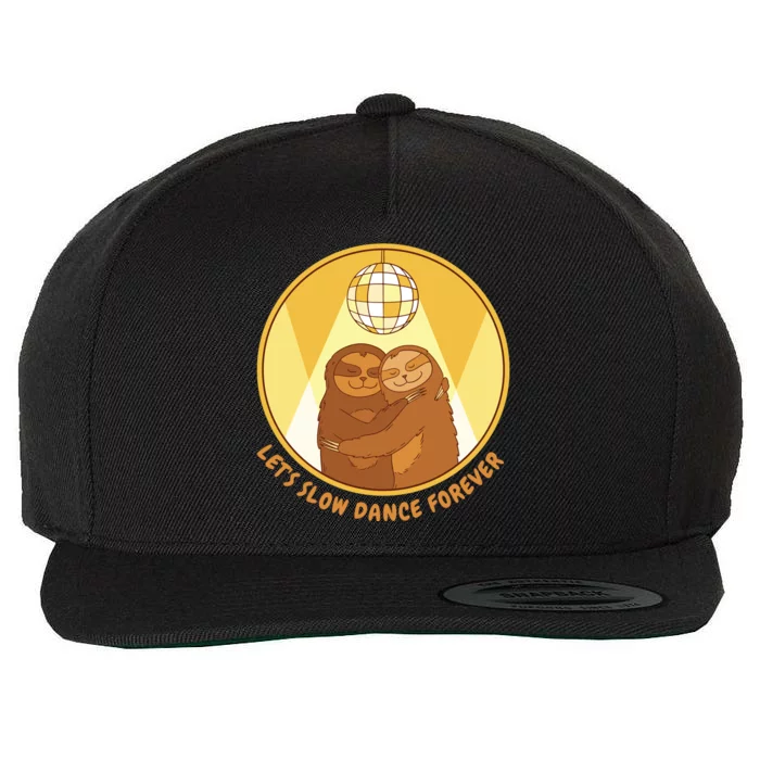 Let's Slow Dance Forever Funny Sloth Wool Snapback Cap