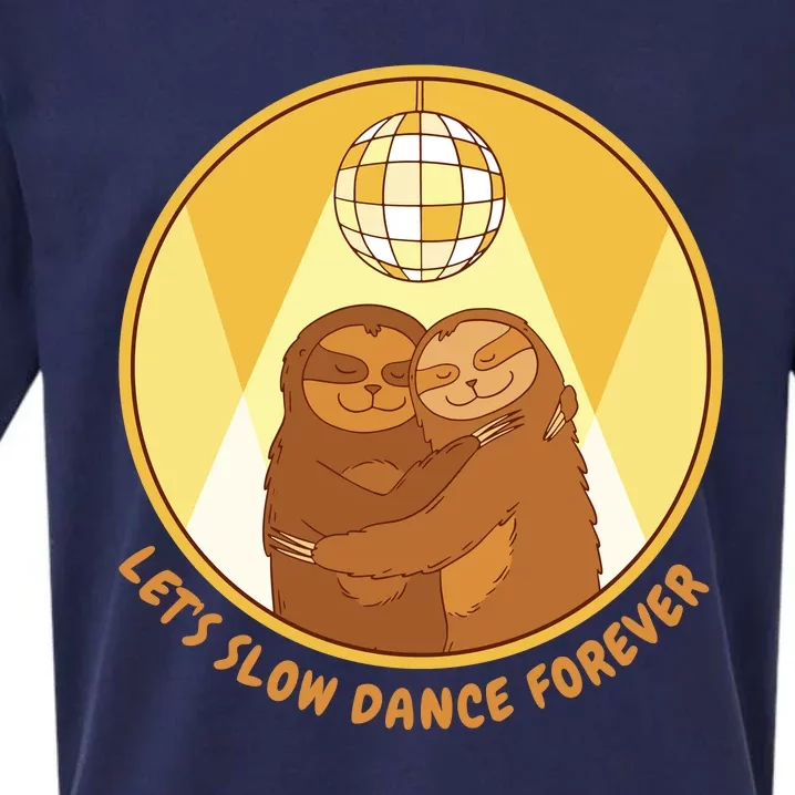 Let's Slow Dance Forever Funny Sloth Sueded Cloud Jersey T-Shirt