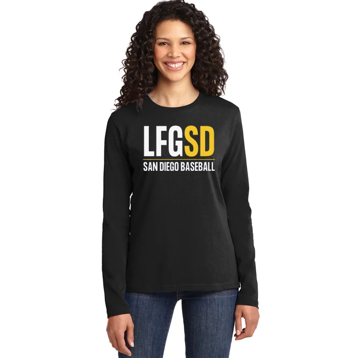 LFGSD San Diego Baseball Supporters Fans Ladies Long Sleeve Shirt