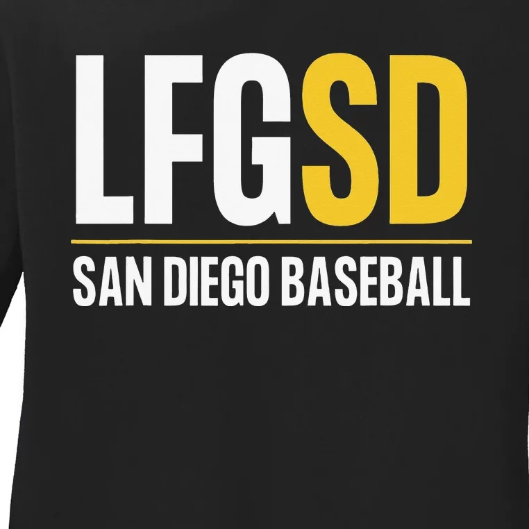 LFGSD San Diego Baseball Supporters Fans Ladies Long Sleeve Shirt