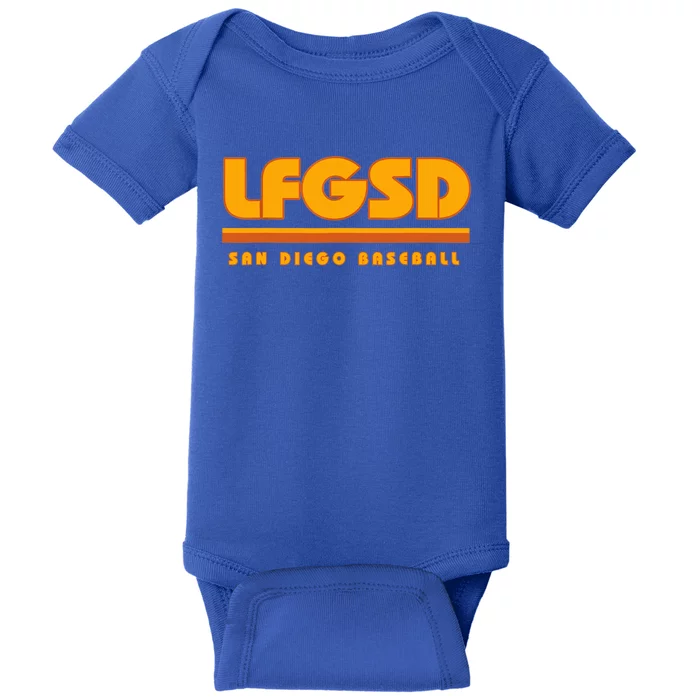 LFGSD San Diego Baseball Baby Bodysuit