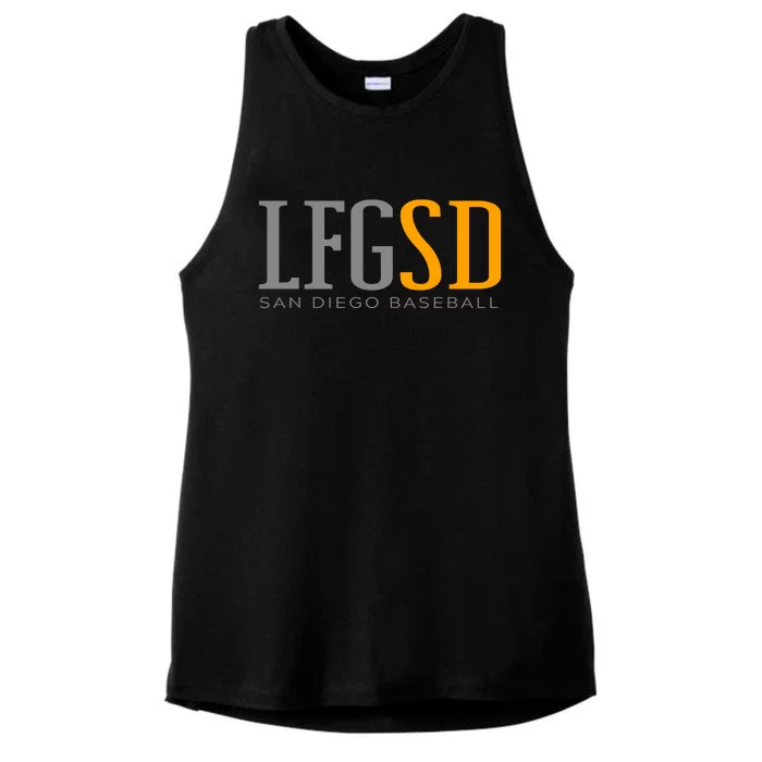 LFGSD San Diego Baseball Ladies Tri-Blend Wicking Tank