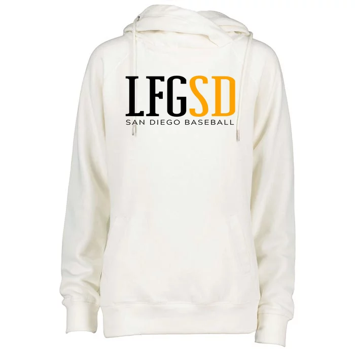 LFGSD San Diego Baseball Womens Funnel Neck Pullover Hood