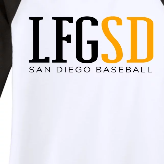 LFGSD San Diego Baseball Women's Tri-Blend 3/4-Sleeve Raglan Shirt