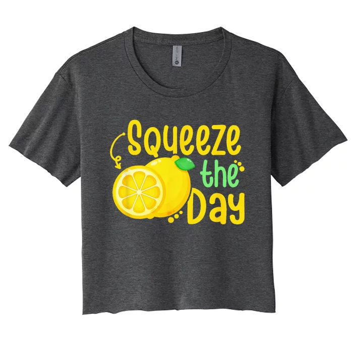 Lemonade Squeeze Day Summer Lover Lemon Juice Women's Crop Top Tee