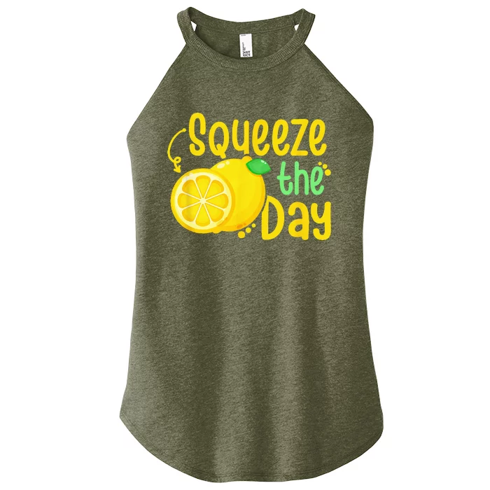 Lemonade Squeeze Day Summer Lover Lemon Juice Women’s Perfect Tri Rocker Tank