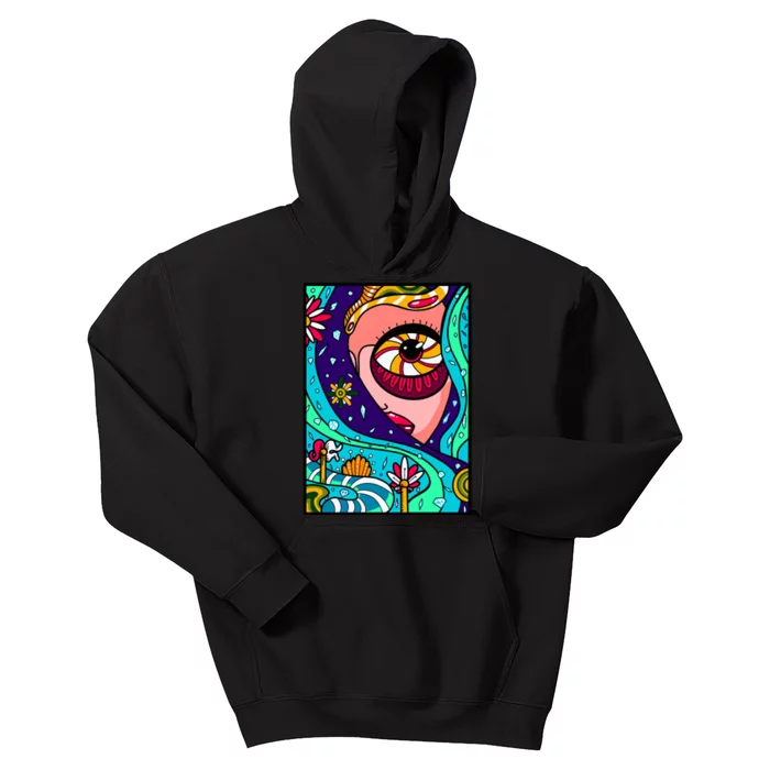 Lucy Sky Diamonds Type Abstract Psychedelic Kids Hoodie