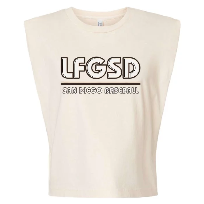 Lfgsd San Diego Baseball Garment-Dyed Women's Muscle Tee