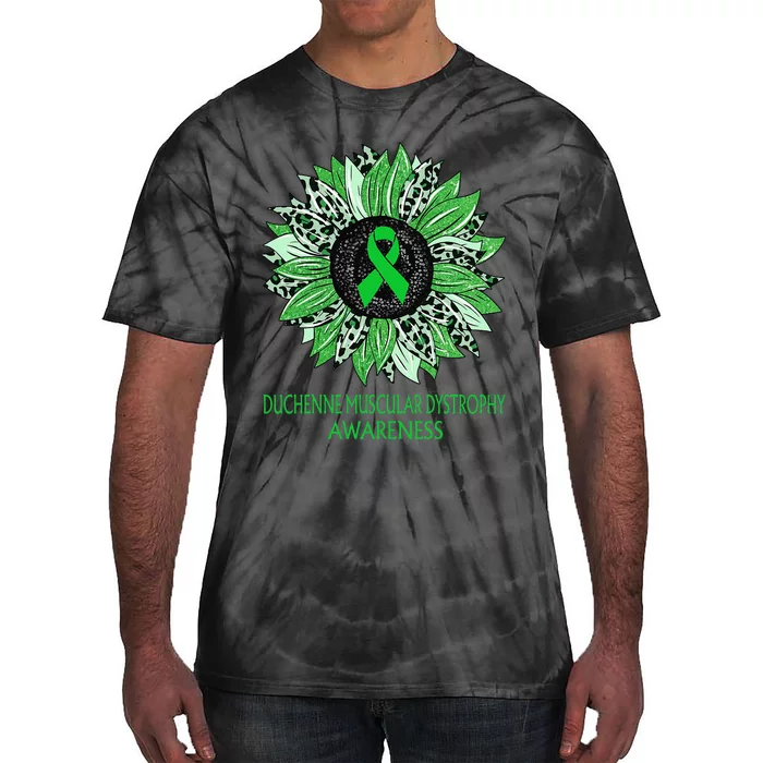 Leopard Sunflower Duchenne Muscular Dystrophy Awareness Sept Tie-Dye T-Shirt