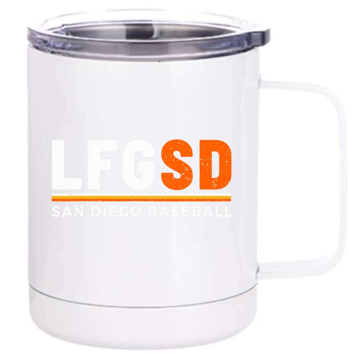 LFGSD San Diego Baseball Jorge Alfaro Front & Back 12oz Stainless Steel Tumbler Cup