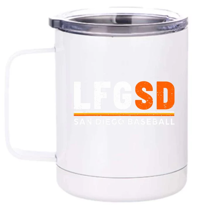 LFGSD San Diego Baseball Jorge Alfaro Front & Back 12oz Stainless Steel Tumbler Cup