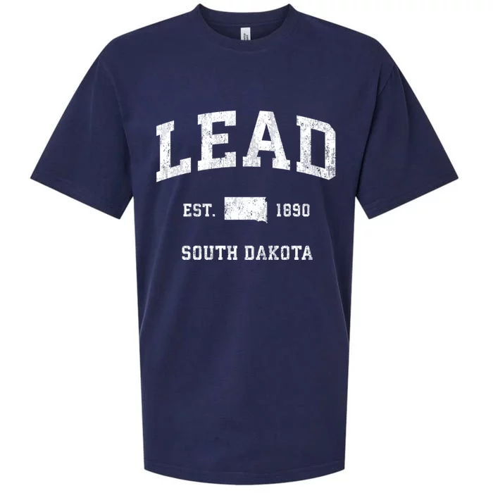 Lead South Dakota Sd Vintage Athletic Sports Sueded Cloud Jersey T-Shirt