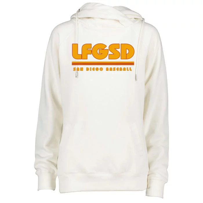 LFGSD San Diego Baseball Womens Funnel Neck Pullover Hood