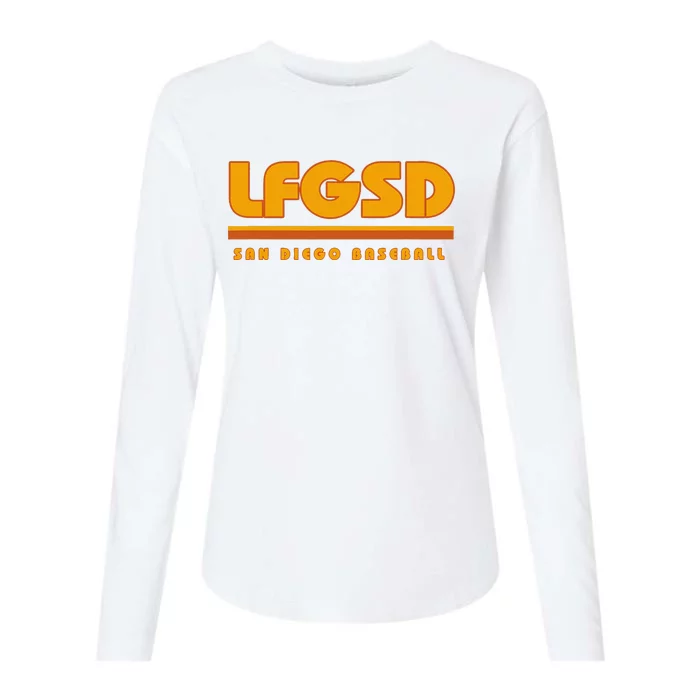 LFGSD San Diego Baseball Womens Cotton Relaxed Long Sleeve T-Shirt