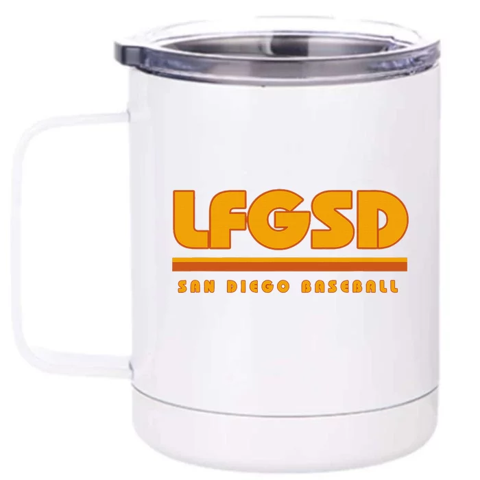 LFGSD San Diego Baseball Front & Back 12oz Stainless Steel Tumbler Cup