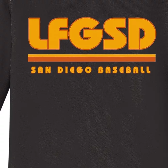 LFGSD San Diego Baseball Baby Long Sleeve Bodysuit