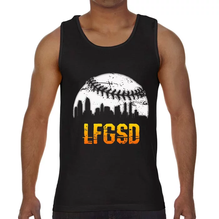 LFGSD San Diego Skyline Baseball Comfort Colors® Tank Top