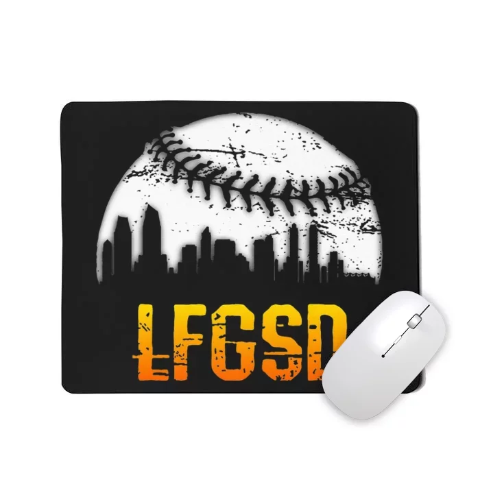 LFGSD San Diego Skyline Baseball Mousepad