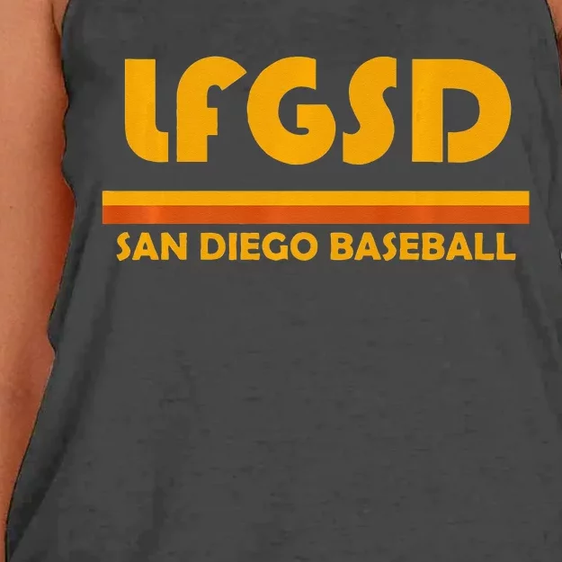 LFGSD San Diego Baseball Women's Knotted Racerback Tank