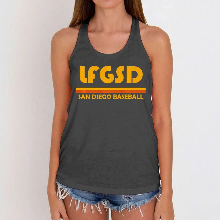 LFGSD San Diego Baseball Women's Knotted Racerback Tank