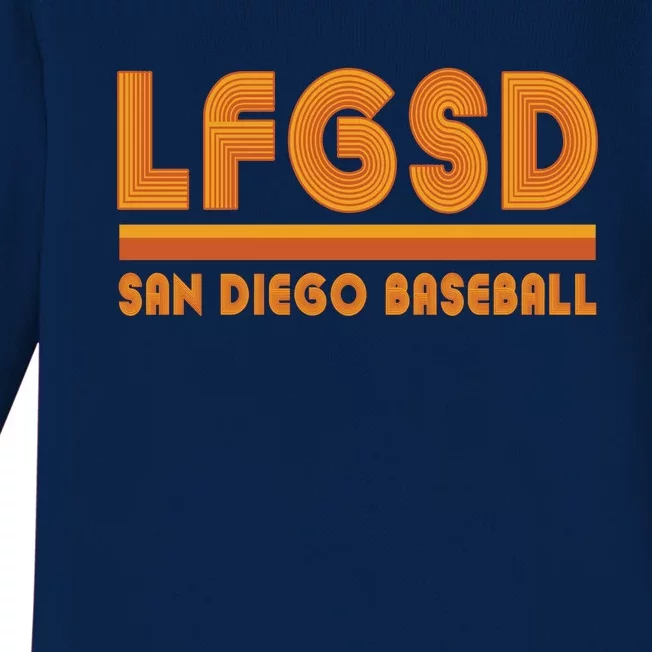 LFGSD San Diego Baseball Baby Long Sleeve Bodysuit