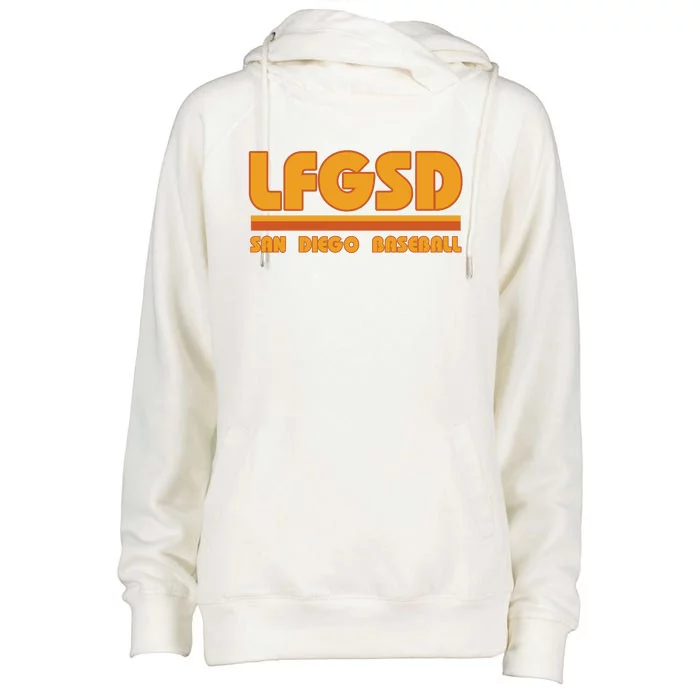 LFGSD San Diego Baseball Womens Funnel Neck Pullover Hood