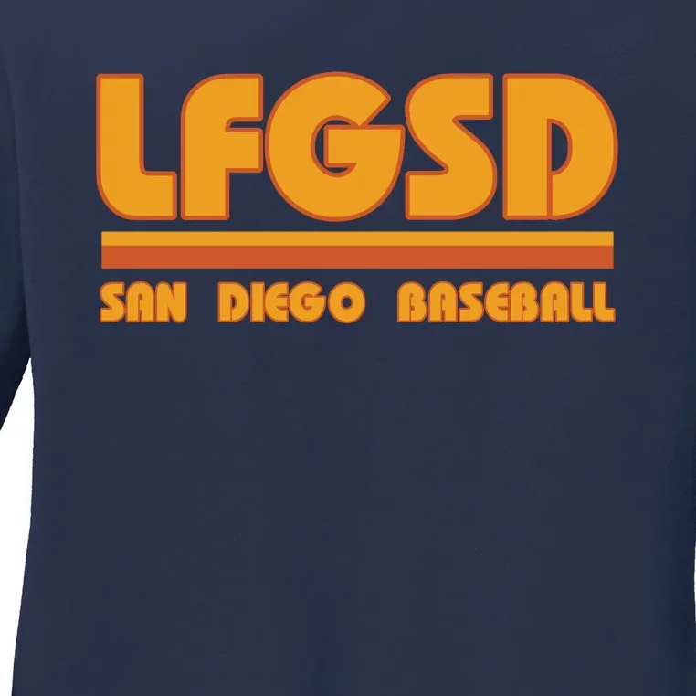 LFGSD San Diego Baseball Ladies Long Sleeve Shirt