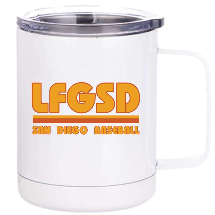 LFGSD San Diego Baseball Front & Back 12oz Stainless Steel Tumbler Cup