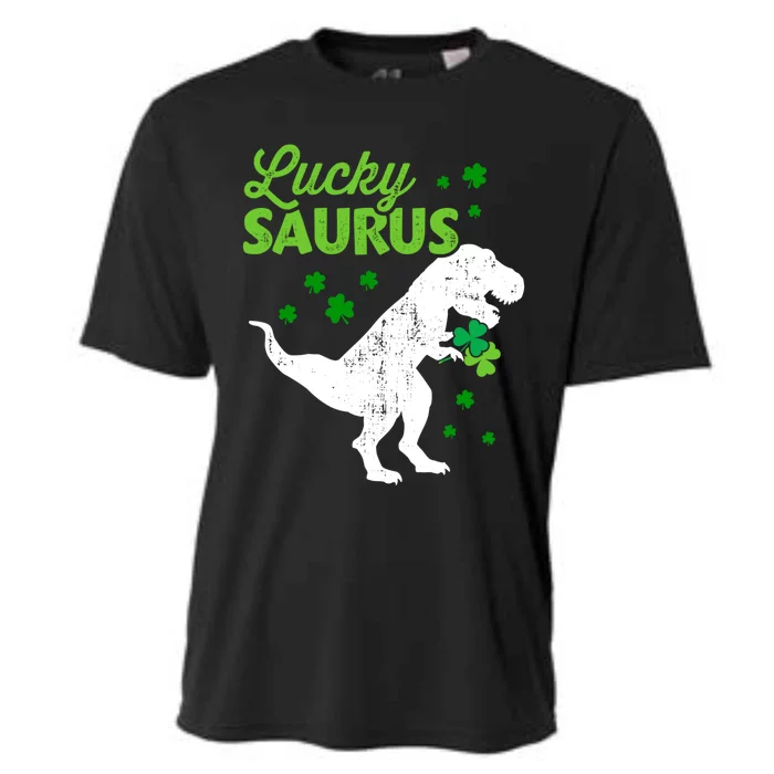 Lucky Saurus Dinosaur Tgiftrex For St Patricks Day Funny Gift Cooling Performance Crew T-Shirt