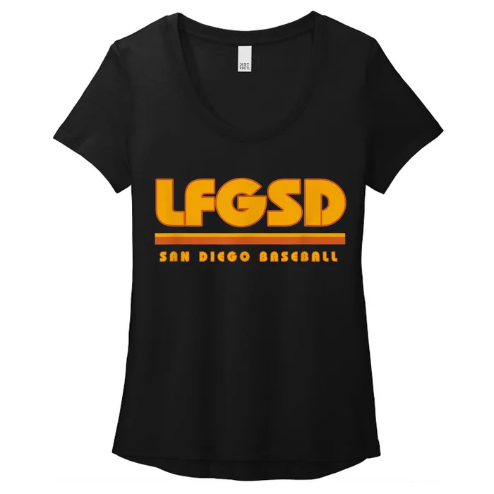 LFGSD San Diego Baseball Women’s Scoop Neck T-Shirt