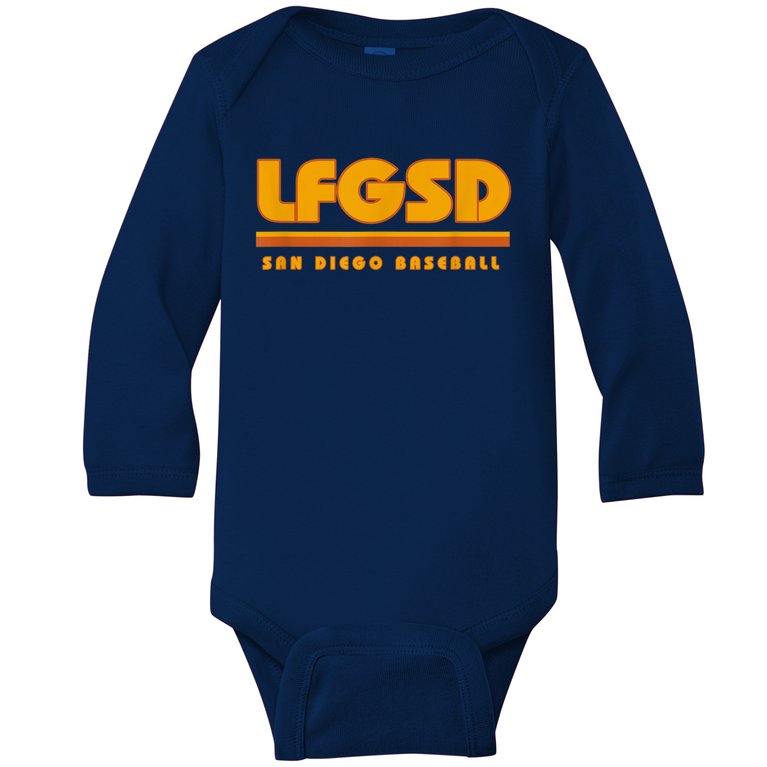 LFGSD San Diego Baseball Baby Long Sleeve Bodysuit