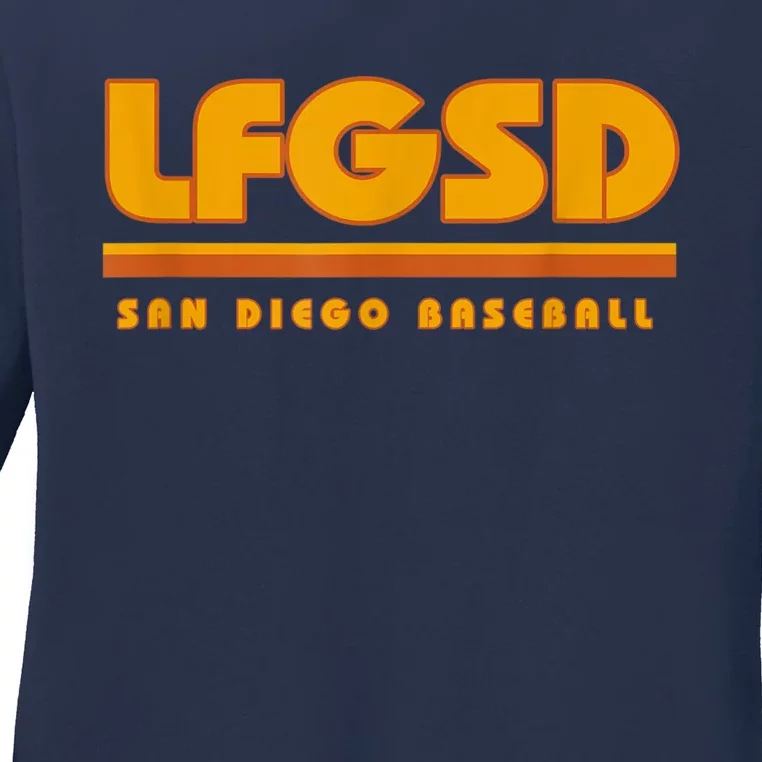LFGSD San Diego Baseball Ladies Missy Fit Long Sleeve Shirt