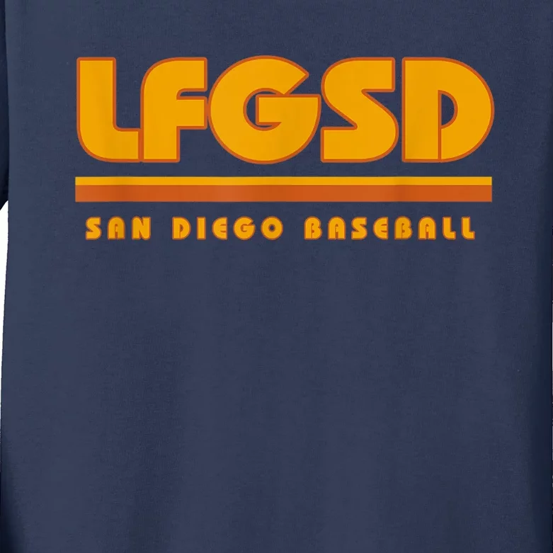 LFGSD San Diego Baseball Kids Long Sleeve Shirt