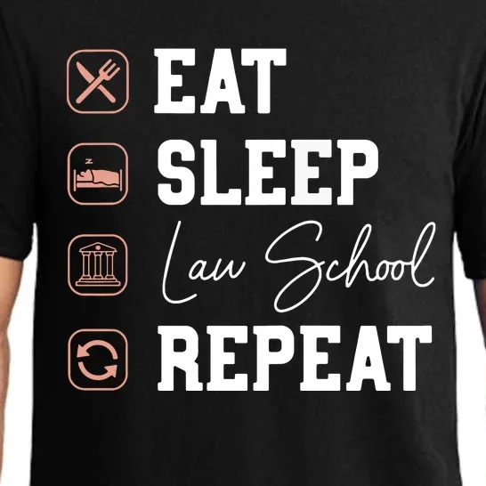 Law School Eat Sleep Repeat Future Lawyer Law Student Gift Pajama Set