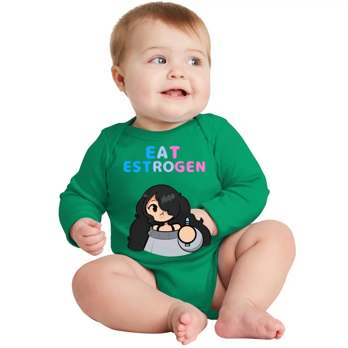 Lil Sammy89 Eat Estrogen Baby Long Sleeve Bodysuit